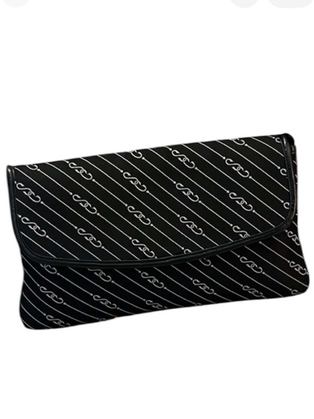 Stylecraft Miami Woman’s Vintage Stylish Black Signature Clutch Shoulder Bag